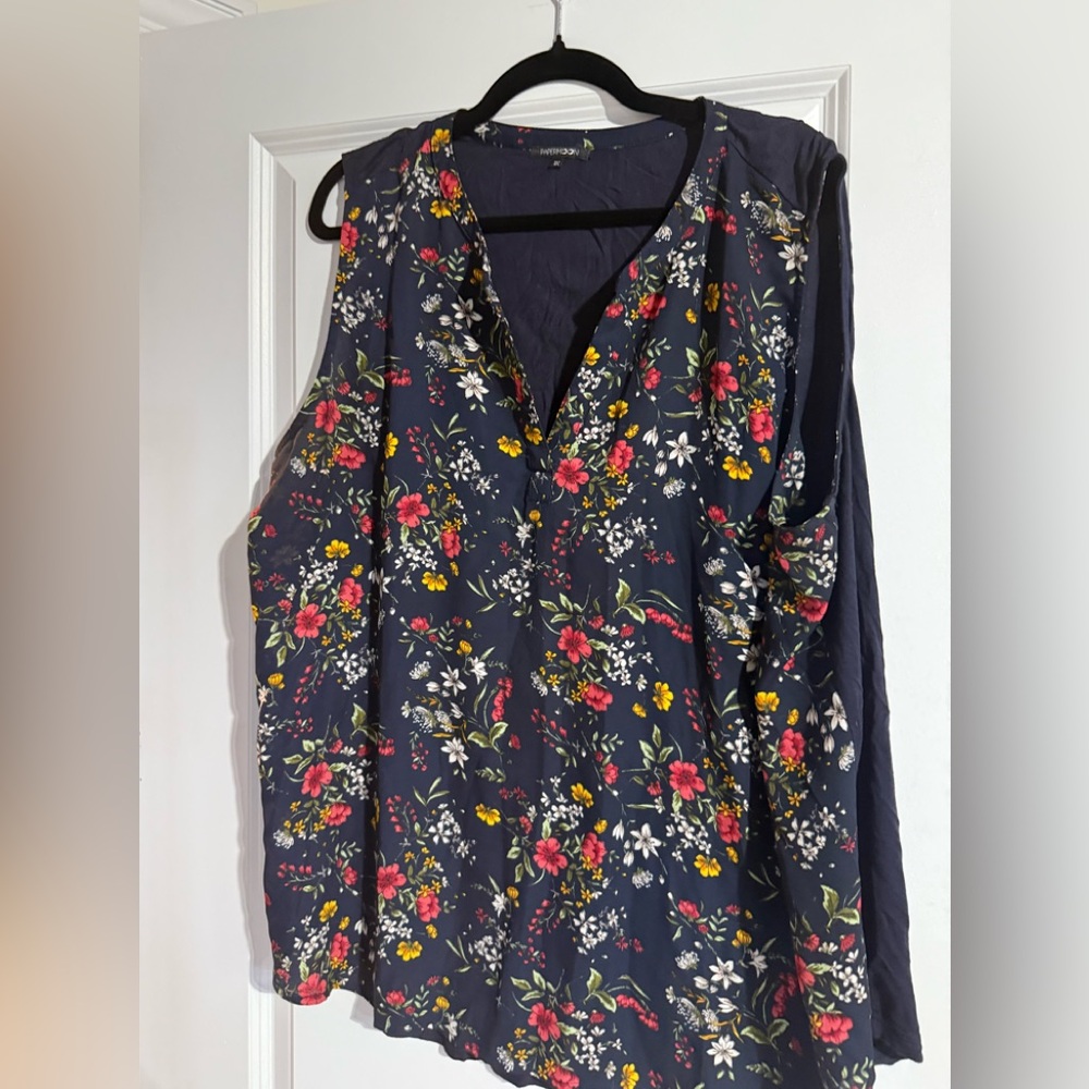 Papermoon Blue Sleeveless Blouse
